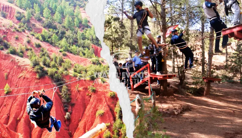 Tyrolienne et ateliers d'aventure à Marrakech